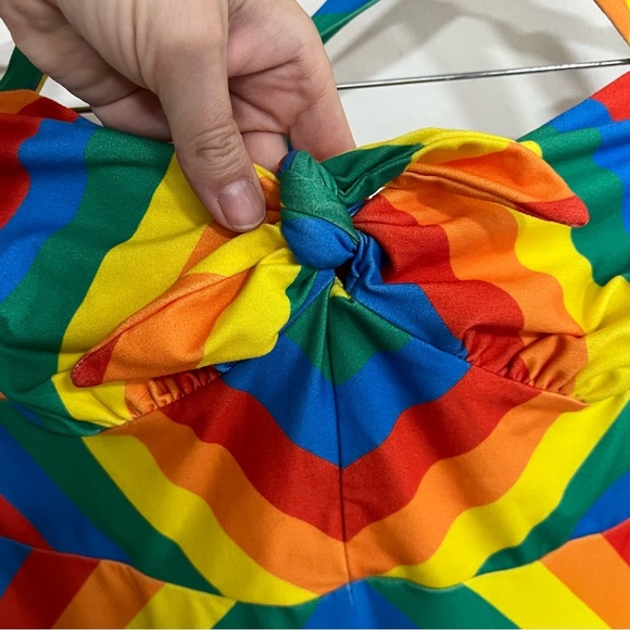 ModCloth It’s Only Bright Rainbow Halter Dress - Picture 7 of 13